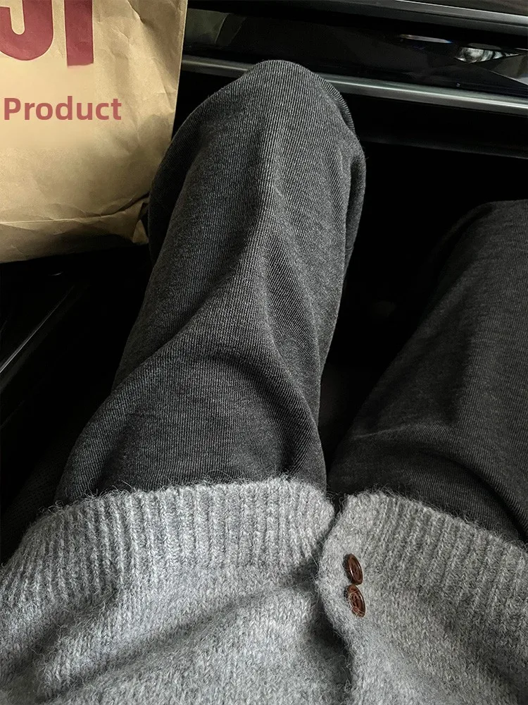 

Мужские зимние брюки свободного кроя из мягкой ткани, широкие прямые повседневные брюки-чинос