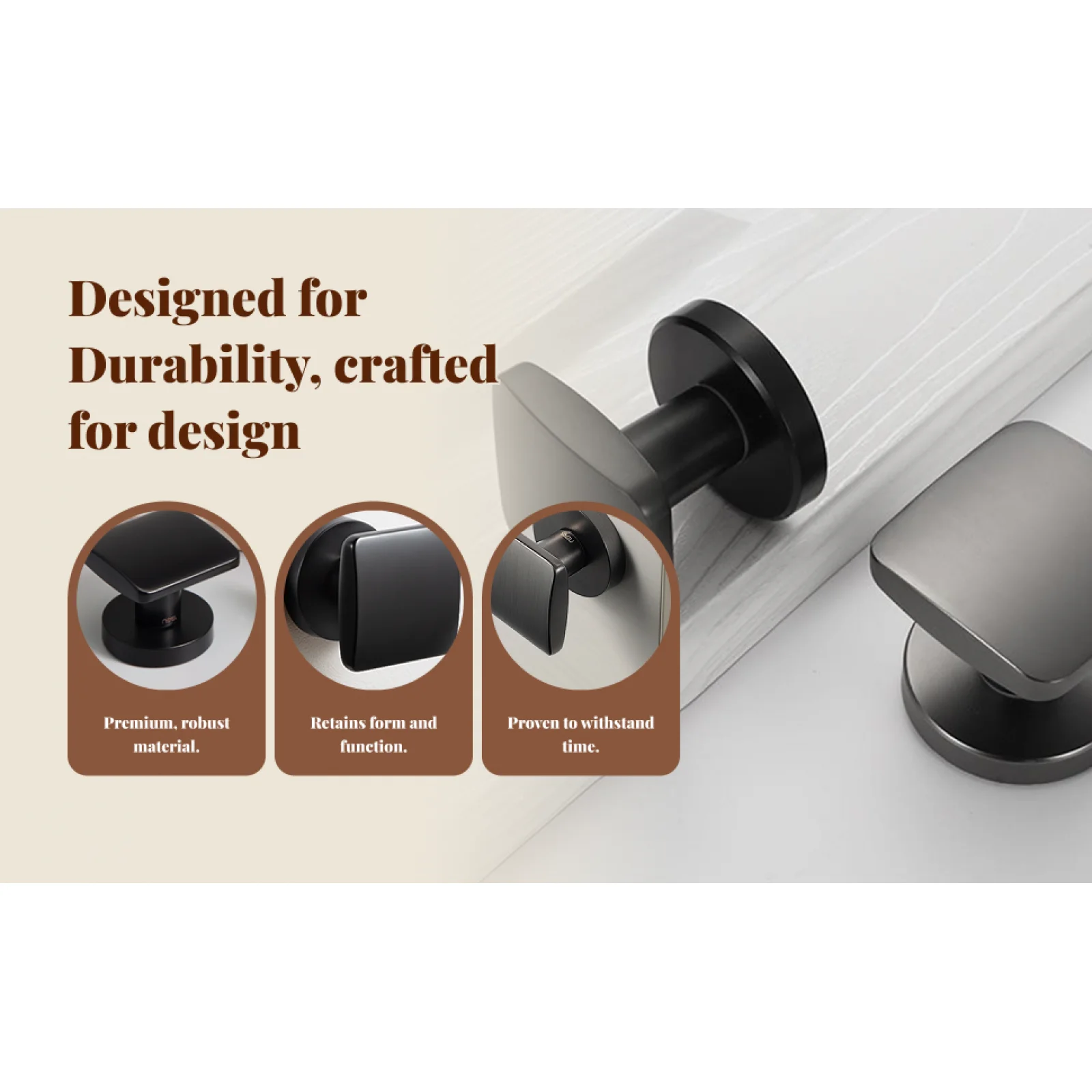 

Invisible Door Hardware Single Side Zinc Alloy Keyless Modern Door Handle Lock for Bedrooms Bathroom Home Decor