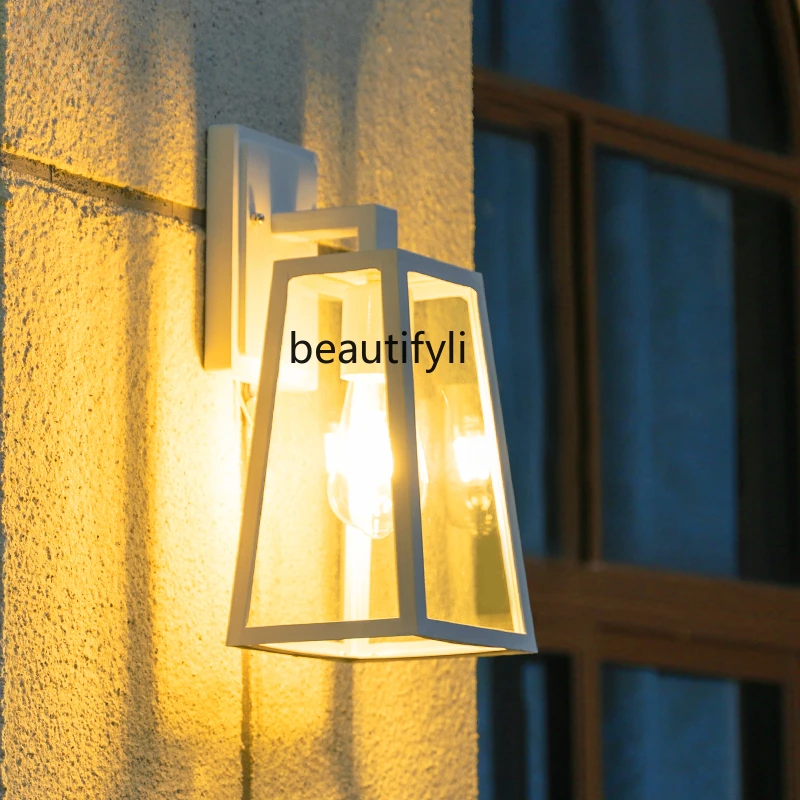 

Outdoor Wall Lamp Waterproof Balcony Simple Villa Shop Door Aisle Outdoor Square Lamp