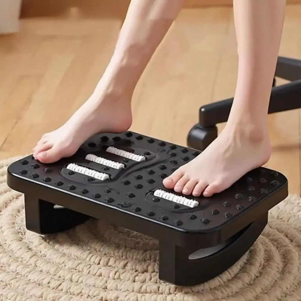 180° Rocking Office Foot Pedal - Half-Circle Stirrups with Anti-Twisting Legs | Under-Table Use for Relaxation & Leisure D4X4