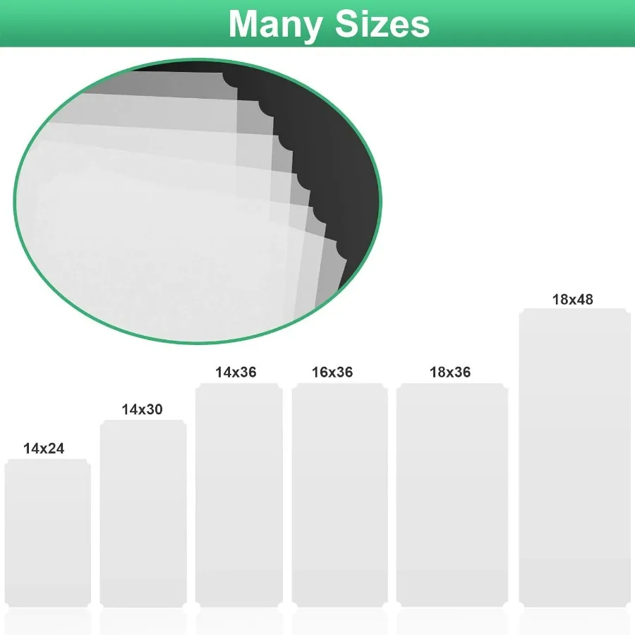 بطانة أرفف سلكية مقاس 18 بوصة × 48 بوصة حزمة قيمة مكونة من 5 سجادات بلاستيكية مسطحة شديدة التحمل مقاومة للماء وغير لاصقة ذات قوة صناعية للطبقة