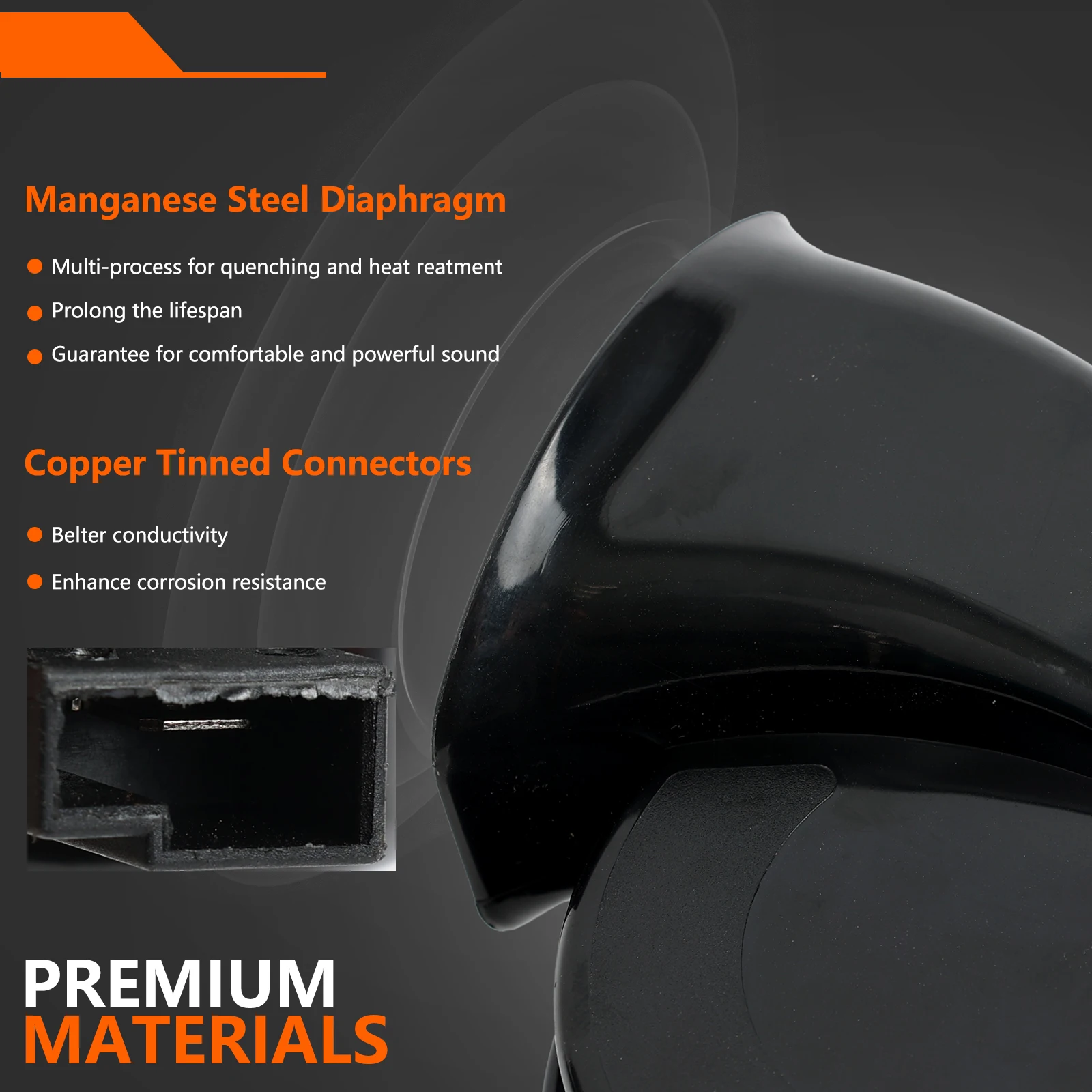 12 فولت 110-125db 410/510 هرتز عالية منخفضة الملعب الحلزون القرن بصوت عال لكزس IS ES CT GX LX NX RX تويوتا هايلاندر لاند كروزر J100 J200 #6