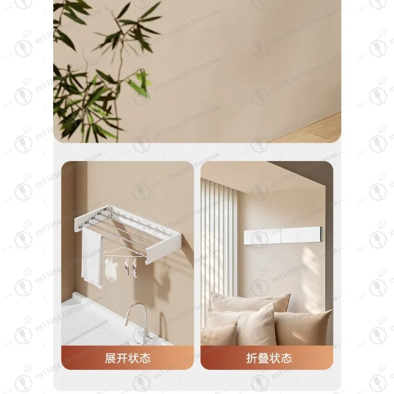 

Balcony invisible folding drying rack/wall rack/bathroom towel rack, small fixed type, space utilization master