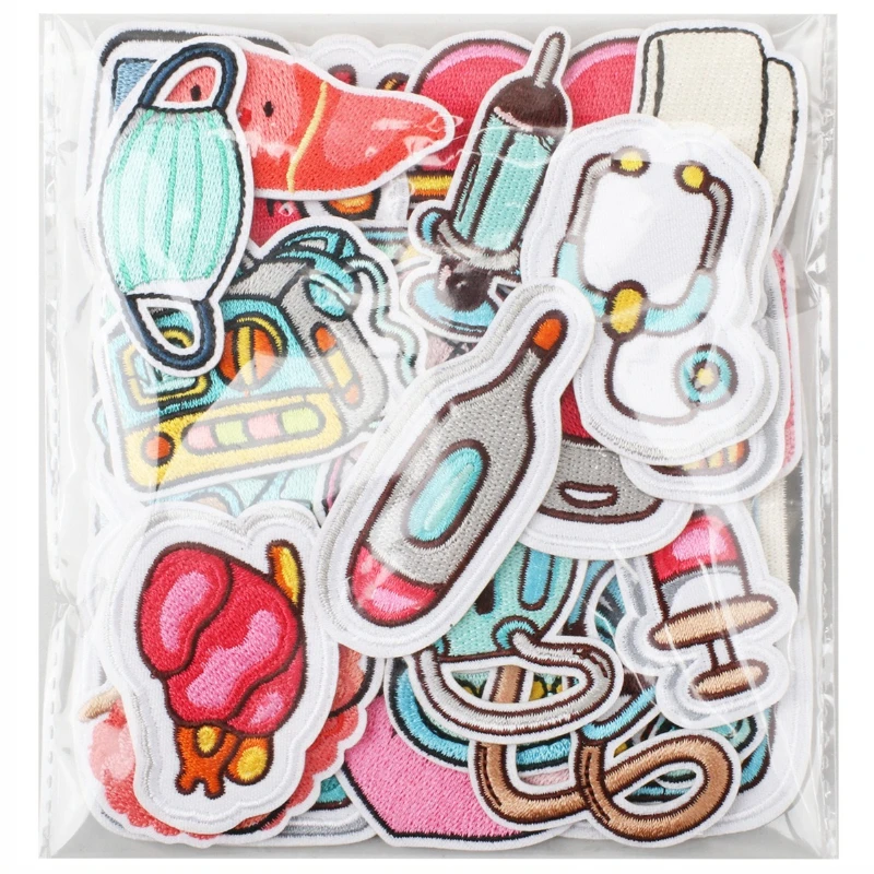 Cute Medical Nurse Hospital Doctor Medical Iron-on Sew Embroidery Badge Patch DIY T-shirt Hat Backpack Clothing Applique Sticker