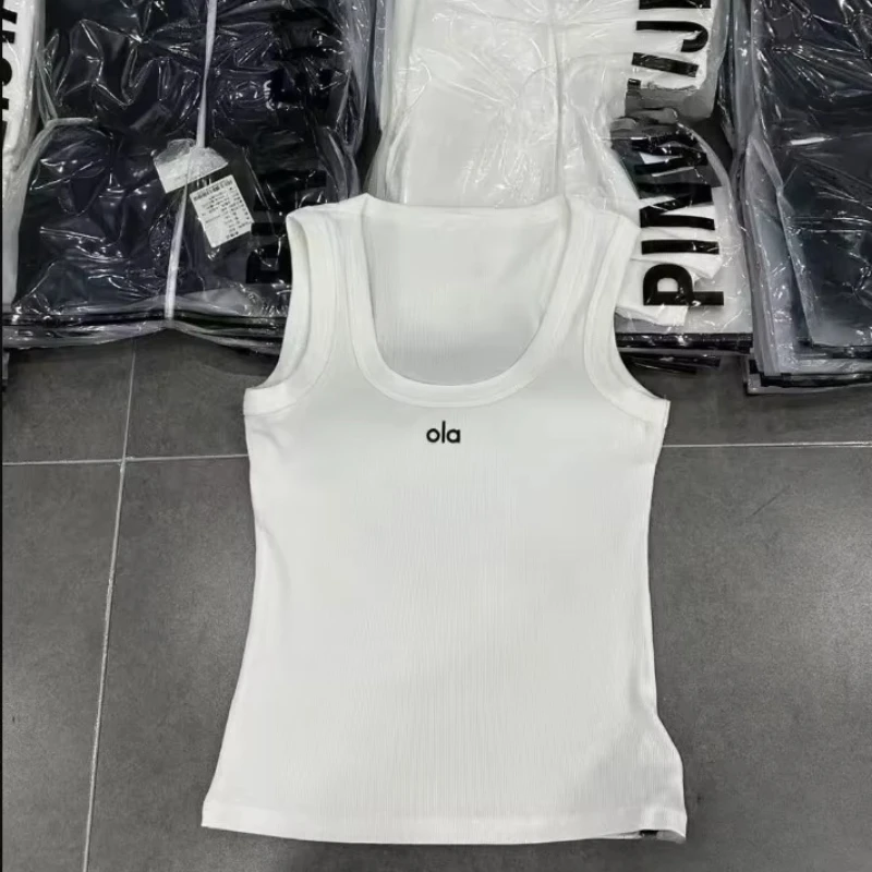 American summer new letter  suspender vest women's fashion thin versatile sports inner sleeveless top image 6