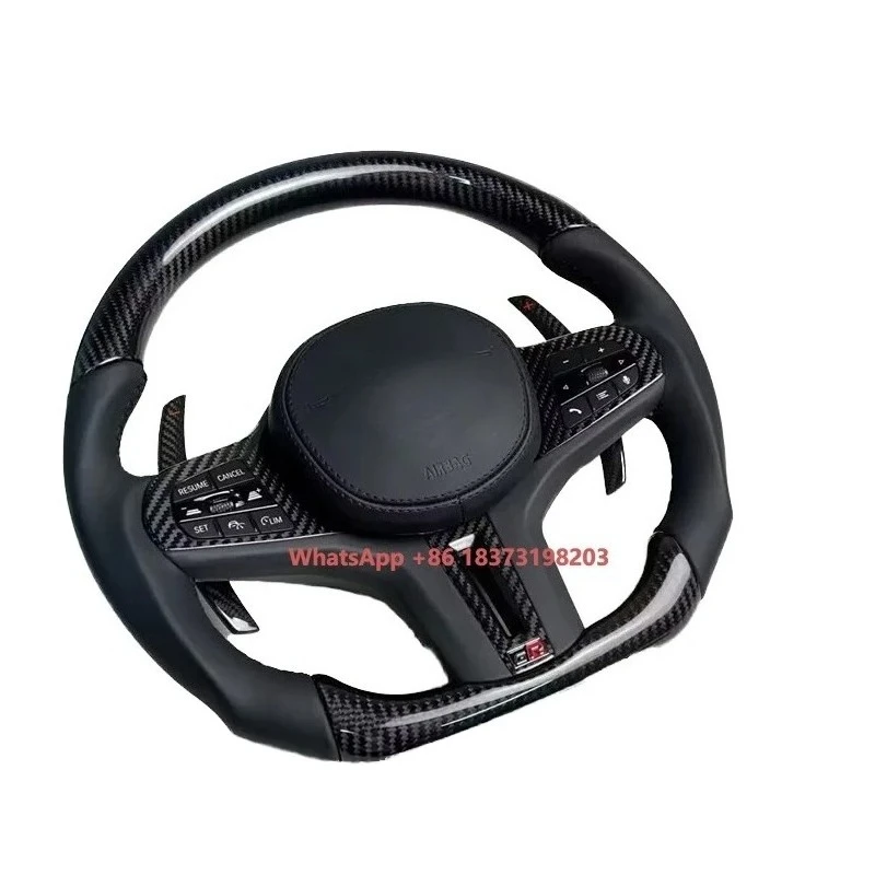 

2019-2024 for Supra A90 GR MK5 Racing Sport Steering Wheel Carbon Fiber Perforated Leather for Car Enhanced Visibility