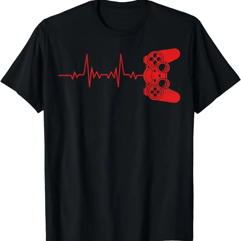 Gamer Heartbeat Funny Video Games Gaming T Shirtns Boys Kid Men Shirt