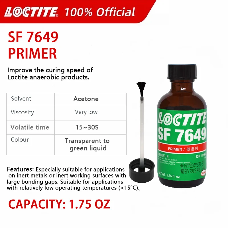 Original Loctite SF 7452 SF 7649 Accelerator 1.75 Oz Rapid Fixturing for Cyanoacrylate Instant Adhesive