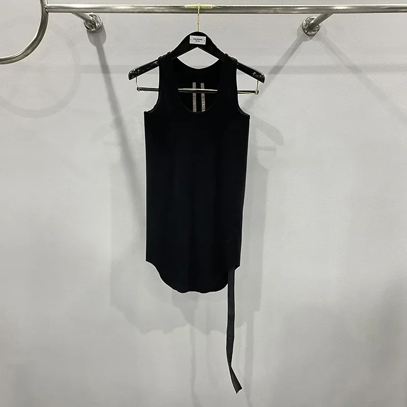 24ss Summer Rick Tank Tops Korean Fashion High Street Owens Men\'s T-shirts Harajuku V-neck Hot Sale Casual Basketball RO Vest