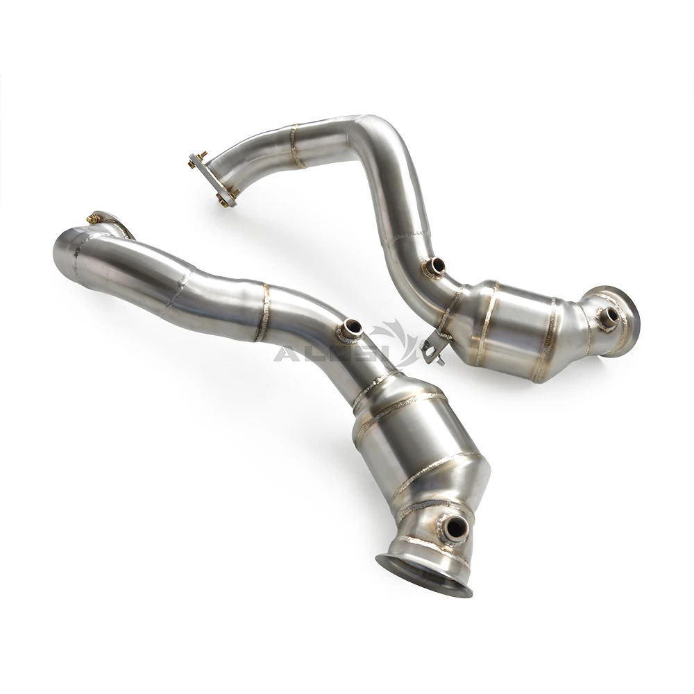 

High performance downpipe for Aston Martin DB12 4.0T 2023-2025 ss304 high-performance downpipe with insulati