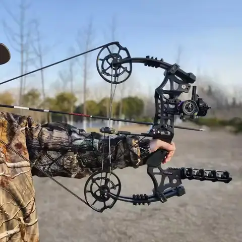 Ensemble d'arc à poulies arc à bille en acier M109EA arc à poulie à poulies 40-70lbs paquet d'arc à poulies de chasse pour tir en plein air Archer