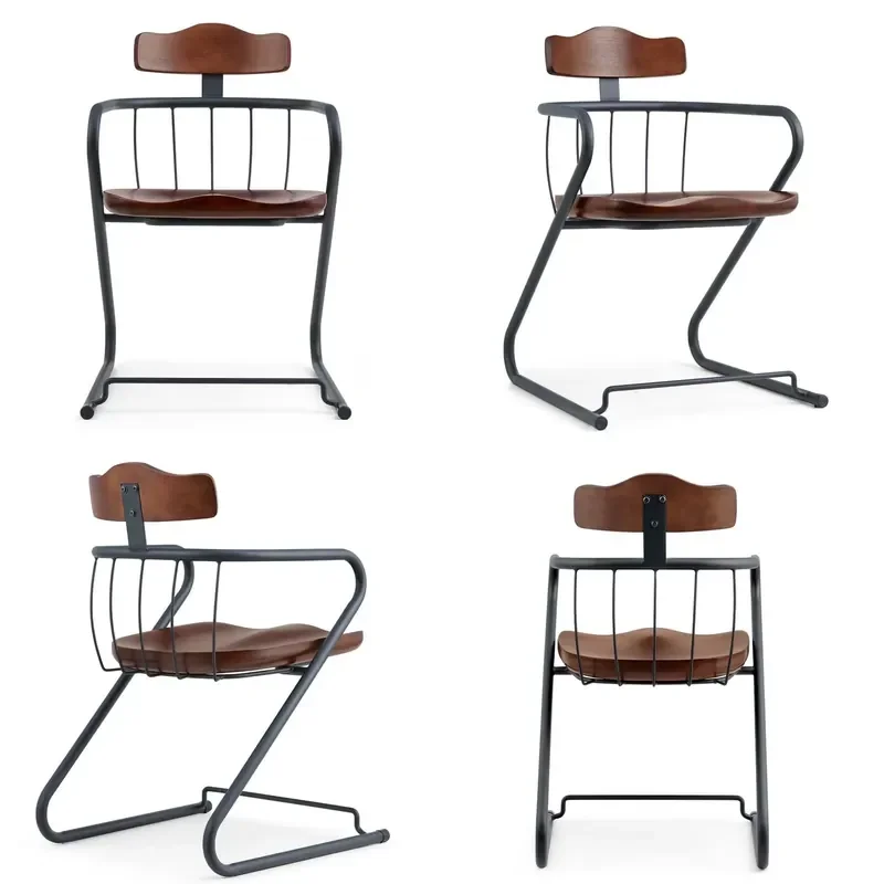 Luxury French backrests and wooden coffee chairs for modern restaurant furniture and coffee shops