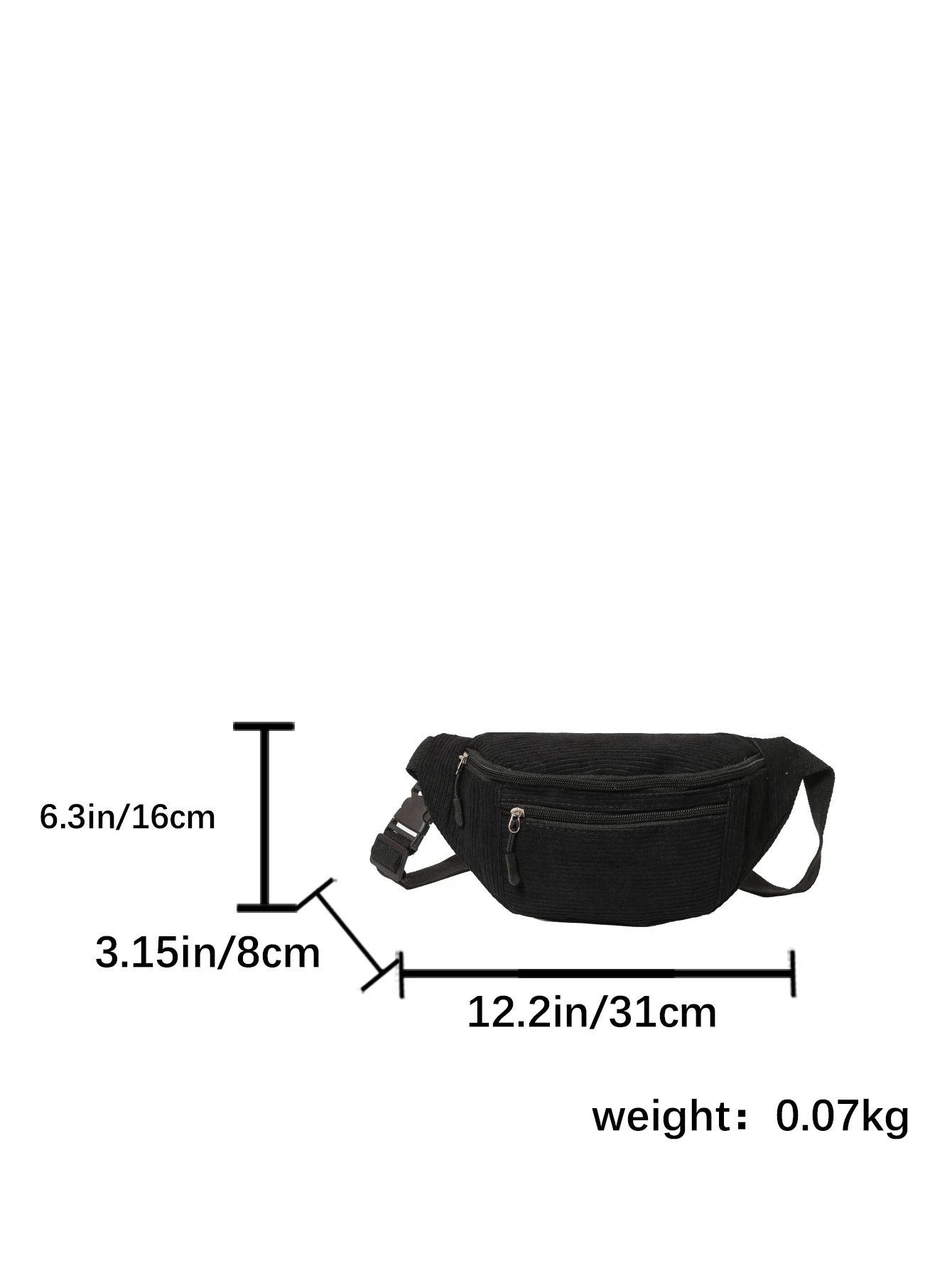 Casual Cord Gürtel Taschen für Männer Frauen Mode Fanny Pack Weibliche Banane Taille Tasche Hüfte Geldbörse Schulter Crossbody Brust Tasche Tasche – Detail 10