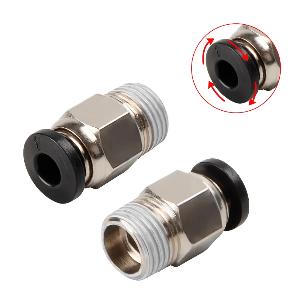 FLSUN QQ-S PRO Extrusora de peça de impressora 3D Conector de encaixe pneumático Extrusão 4mm Alimentação de tubo PTFE