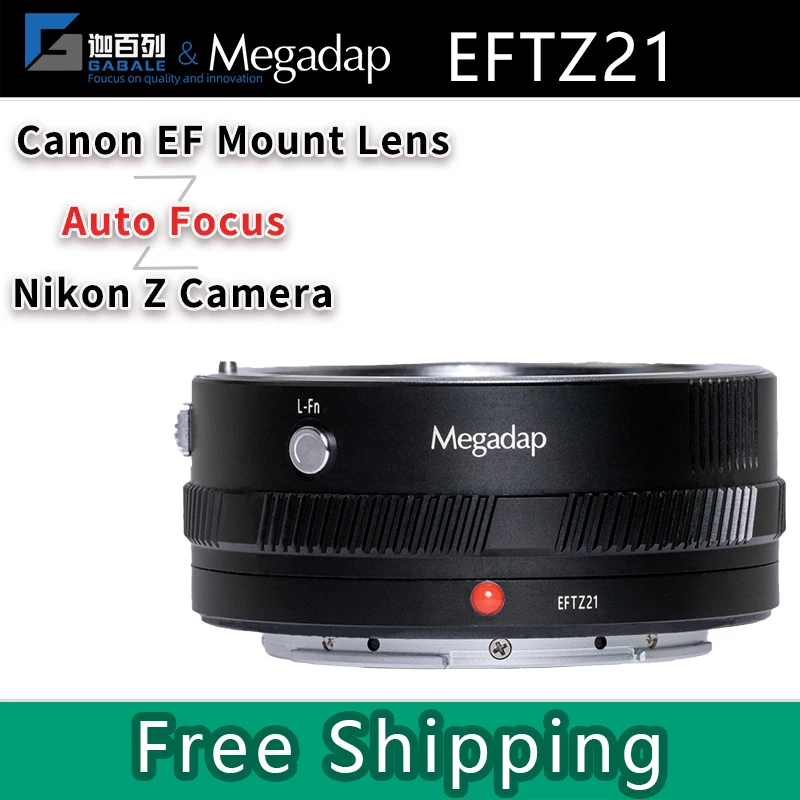 Gabale Megadap EFTZ21 EF-NZ Auto Focus Lens Adapter for Canon Sigma Tamron EF Mount Lens to Nikon Z Cameras Z9/Z8/ZF/ZFC/Z72/Z62