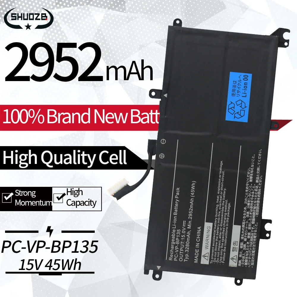 

NEW PC-VP-BP135 Laptop Battery For NEC bp135 4ICP6/42/85 rechargeable 4-cell Li-ion laptop batteries 15V 45WH