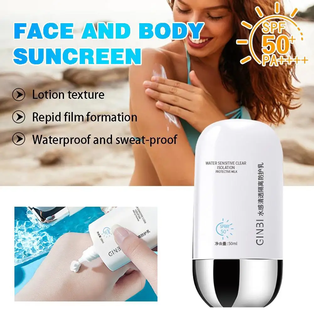 

1PCS Whitening UV Sunscreen Cream SPF50+ Sunblock Moisturizing Oil Anti Control Care Skin Reduce Dust Aging N3F1