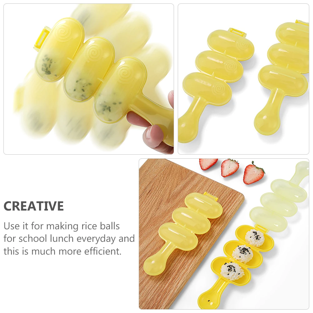 

3pcs Rice Ball Mold Kids Shaker Lunch Maker Kitchen Tool Forming Machine Sushi Meatballs Perfect Size Same Shape