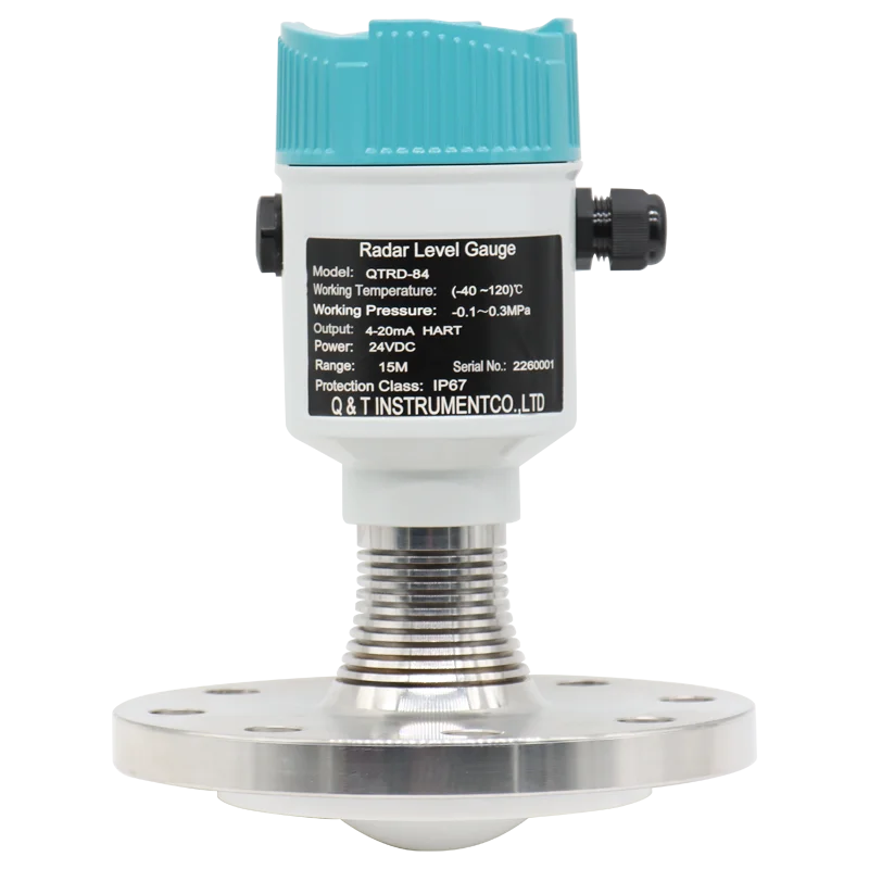 Industrial 80GHz Radar Level Transmitter with Two Wire 4-20MA+HART for Liquid