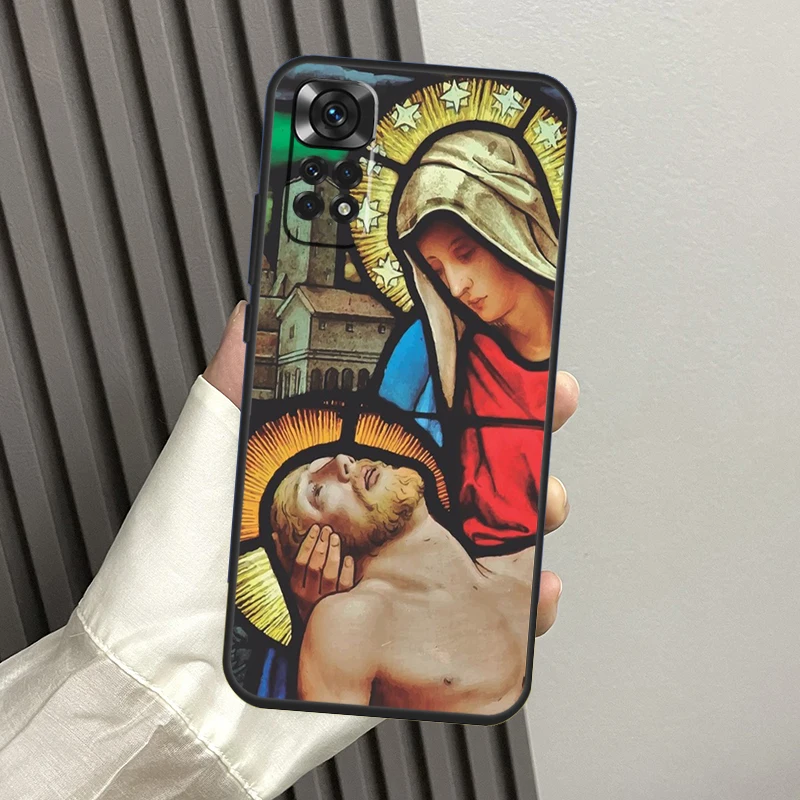 Jesus Christus Gott segne Sie Fall für Xiaomi Redmi Note 10 11 12 Pro 8 9 Note 11s 10s Redmi 12c 9c 10a 10c Cover Shell