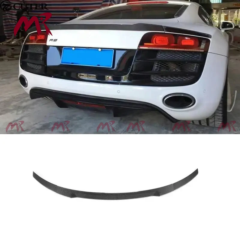 Carbon Fiber Rear Trunk Boot Wing Spoiler for Audi R8 Spyder GT V8 V10 2007-2015 2016-2023