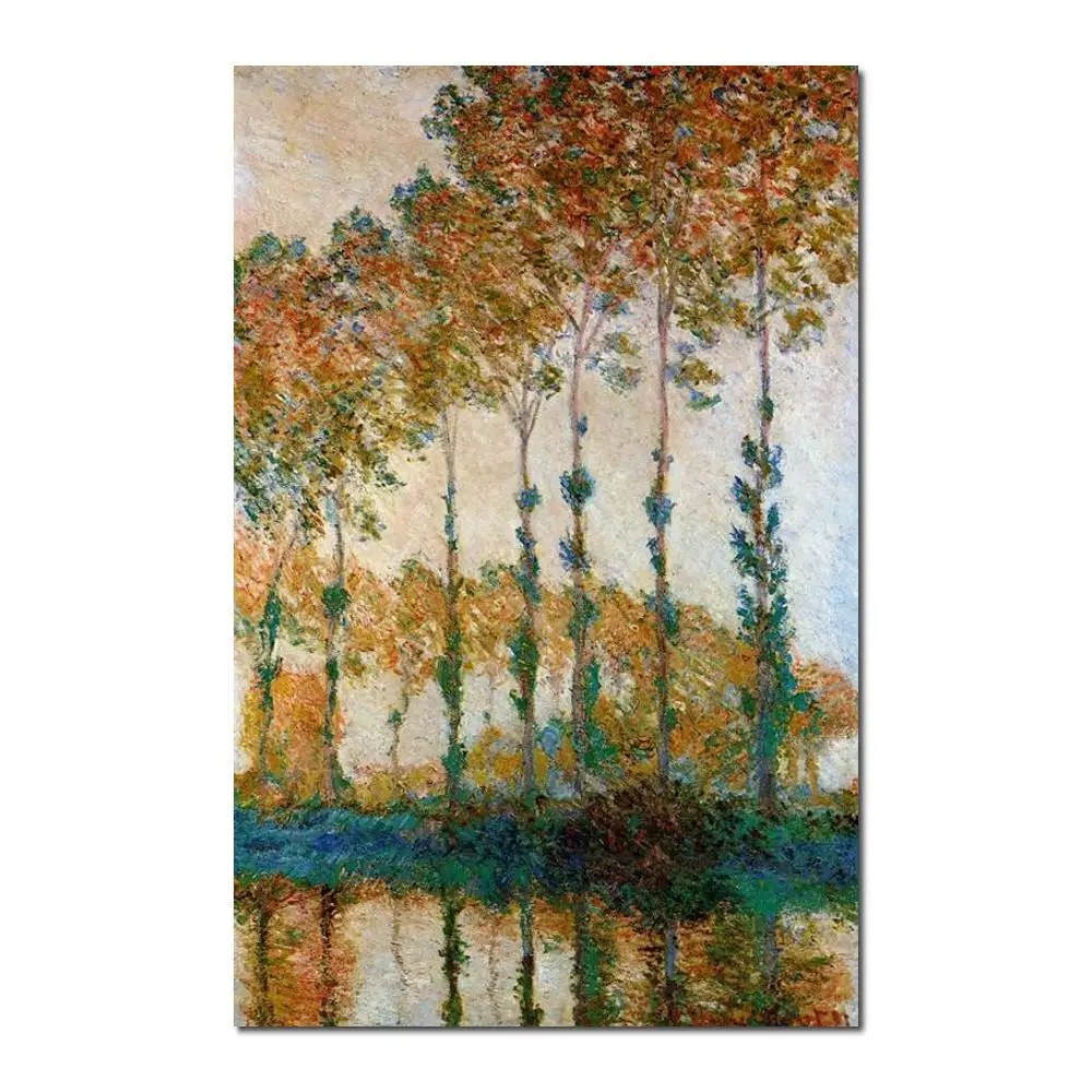 

Claude Monet paintings on Canvas Poplars on the Banks of the Epte, Autumn hand-painted wall art decor High quality