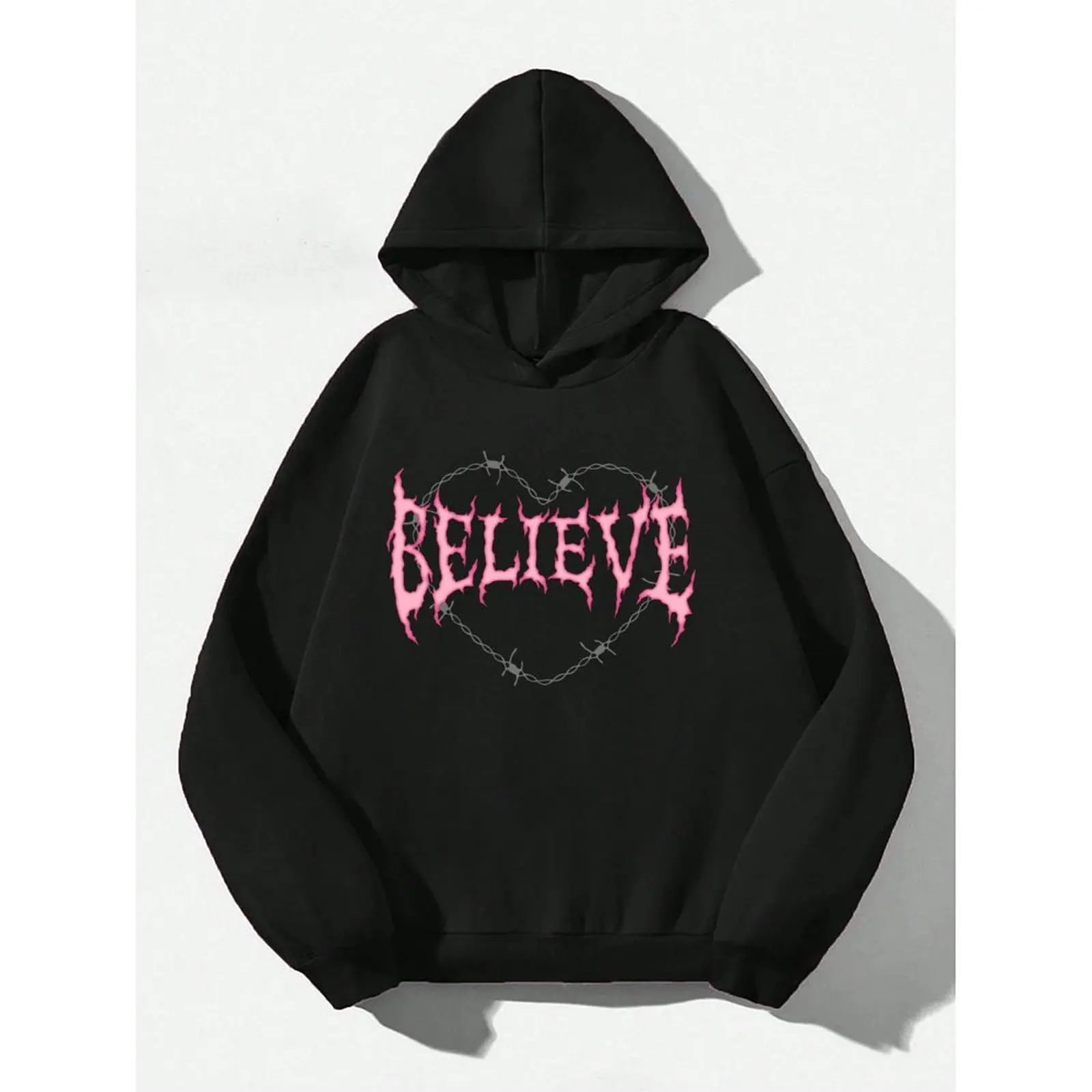 

Women's Sweater Hoodies Sweatshirts Velvet Winter Casual Spray-painted Print Colorful Long Sleeve Pullovers Autumn Woman Clothes