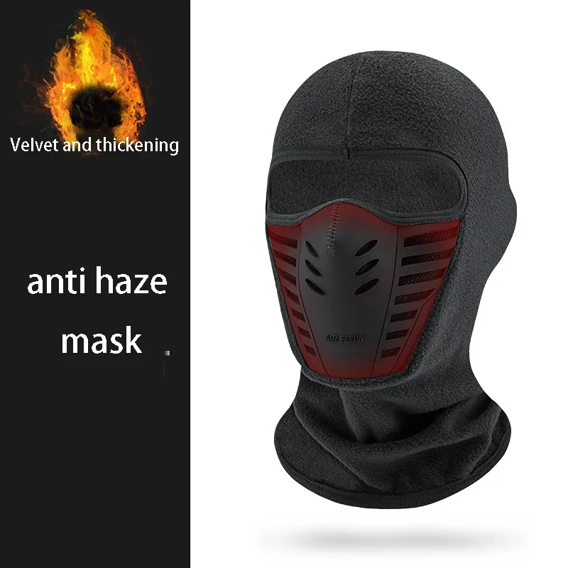 Motorcycle Mask Fleece Thermal Neck Full Face Mask Keep Warm Riding Balaclava Biker Ski Winter Windproof Dustproof Face Shield