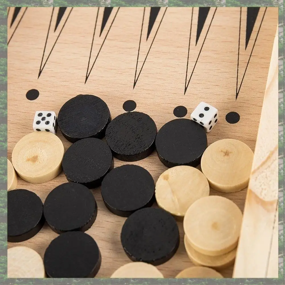 

Деревянные складные шахматные нарды 3 в 1, деревянная доска, складная настольная игра