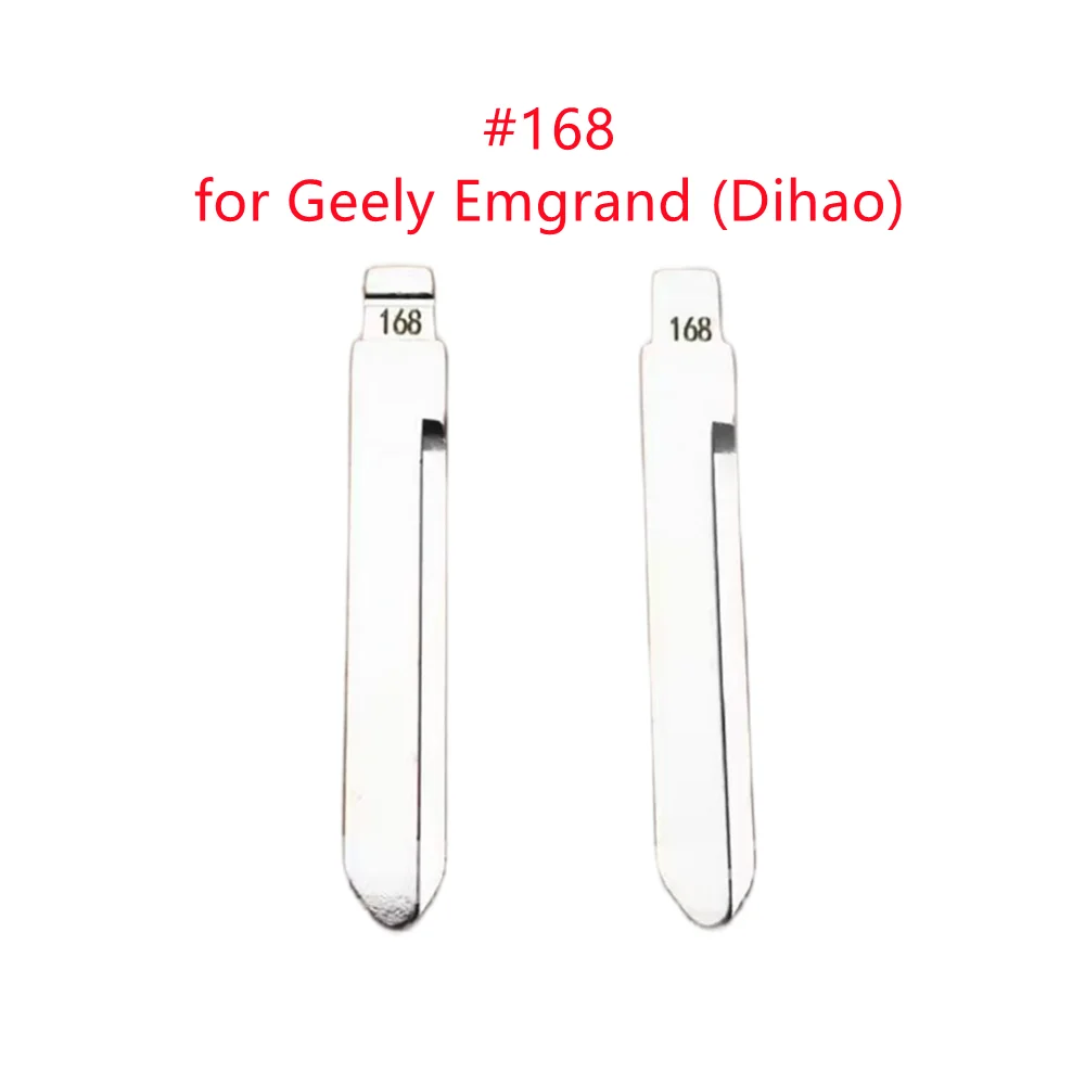 10pcs/lot Key Blade for Geely Emgrand (Dihao) EC7 GX7 EC715-RV SC7 KD/VVID Modified Flip Key Blade #168 #169