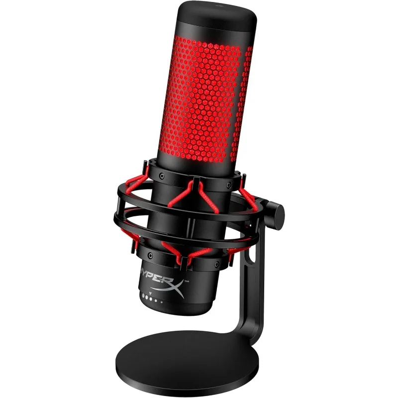 

Condenser gaming microphone for PC, PS4, PS5 and with shock-resistant shockmount, four pickup patterns,