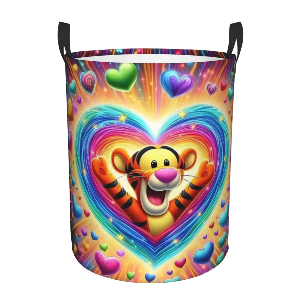 Tigger Kawaii Laundry Hamper Large Storage Basket Winnie the Pooh Anime Cute Girls Boys Toy Organizer