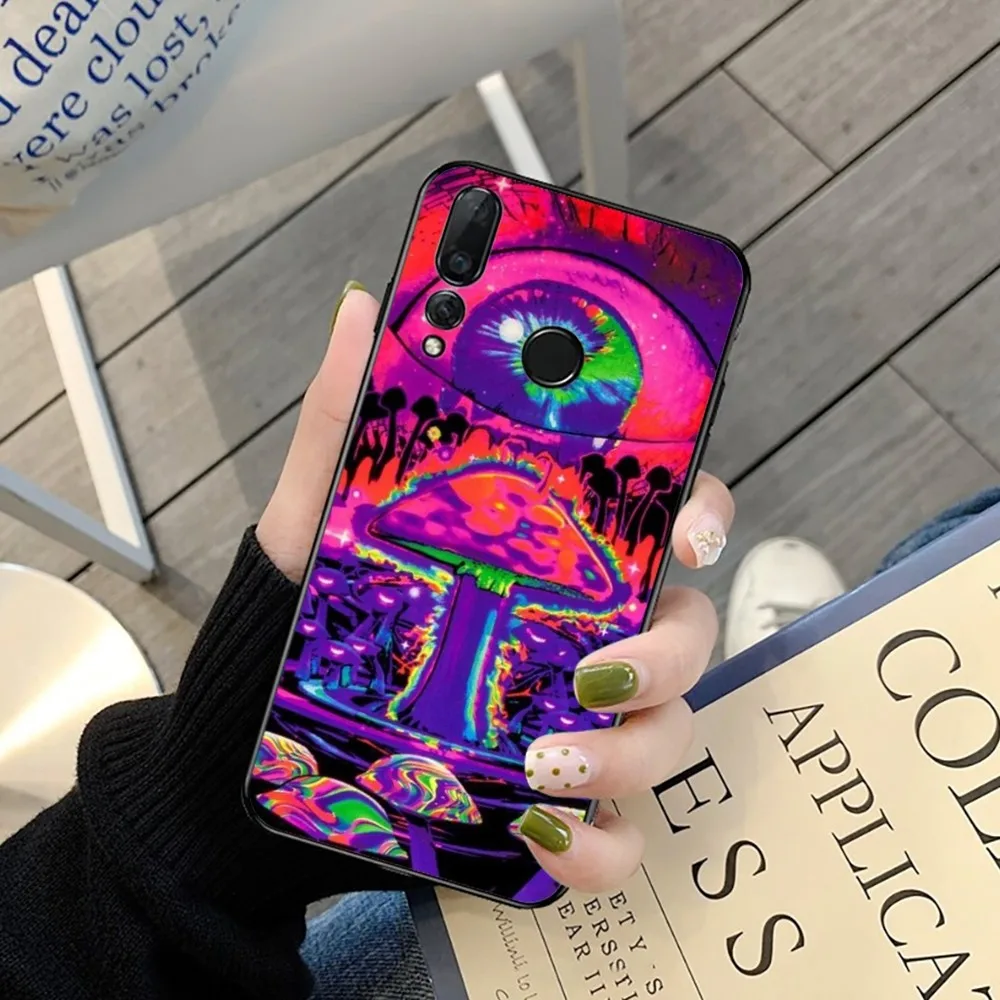 Weird Trippy Mushroom Psychedelic Art Phone Case For Huawei Y9 6 7 5 Prime Enjoy 7s 7 8 plus 7a 9e 9plus 8E Lite Psmart Shell