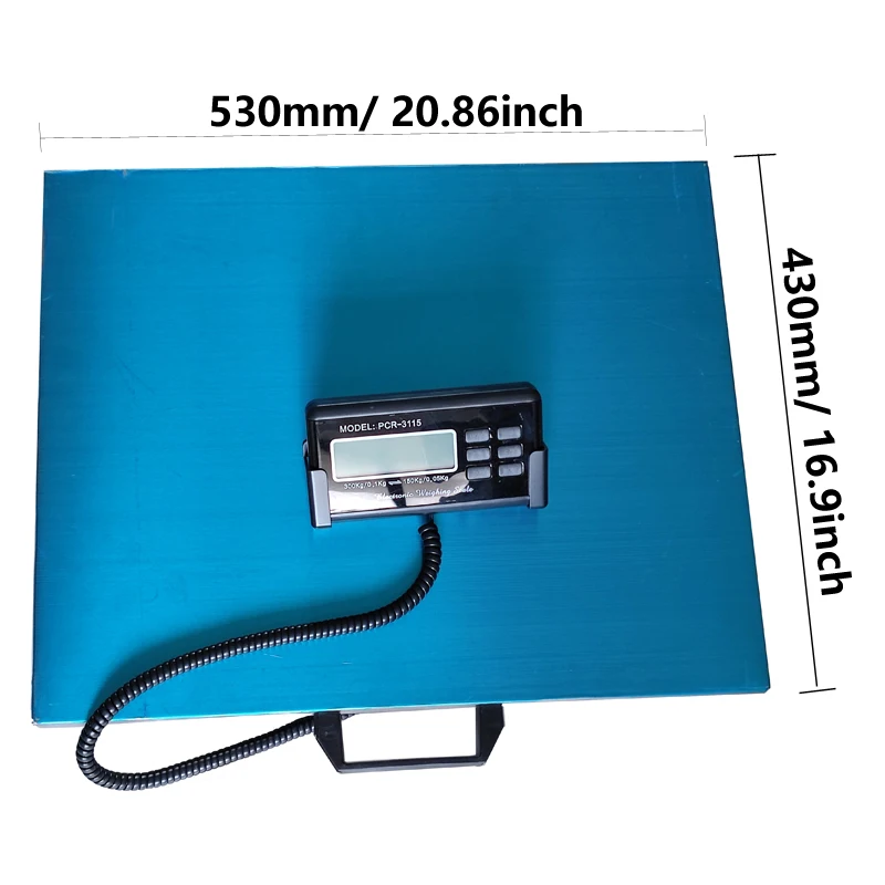 Max 300kg 530*430MM Platform Digital Shipping Postal Scale with portable handle