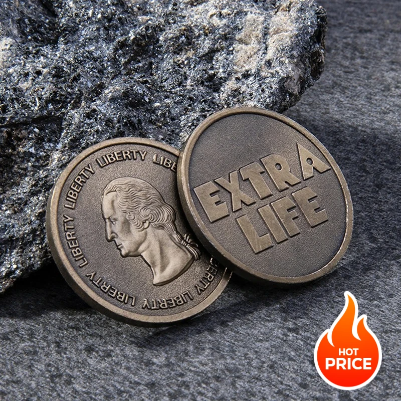 Ready Player One Extra Life Coin Quarter Cosplay Prop Commenorative Coin