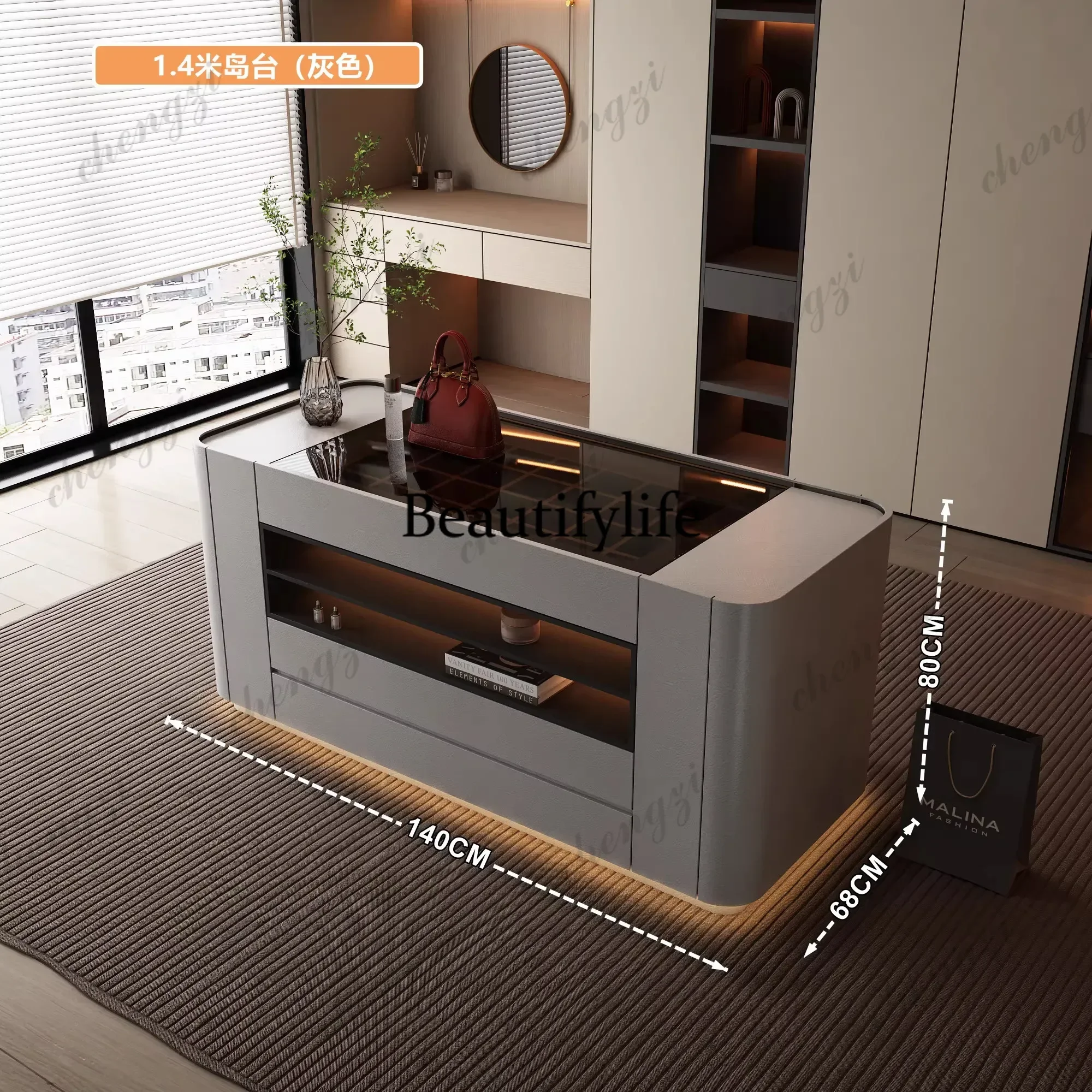 Modern Simple High-end Home Storage Bucket Cabinet Floor Cabinet Jewelry Display Cabinet for Cloakroom