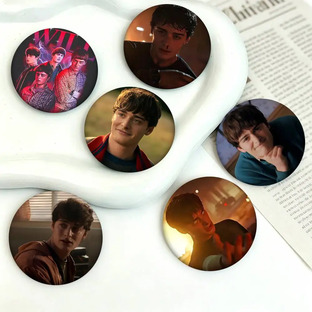 1pc Vintage Will Byers Bootleg Cartoon Style Badge Brooches On Backpack Decoration Round Enamel Pins For Accessorys