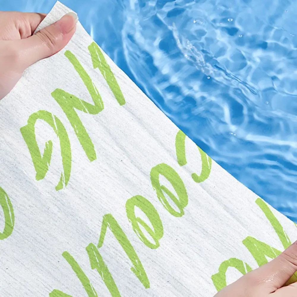 10Pcs Non Woven Fabric Cooling Towel Disposable Quick Drying Ice Wipes Sunstroke Prevention Breathable Instant Cold Towel Summer