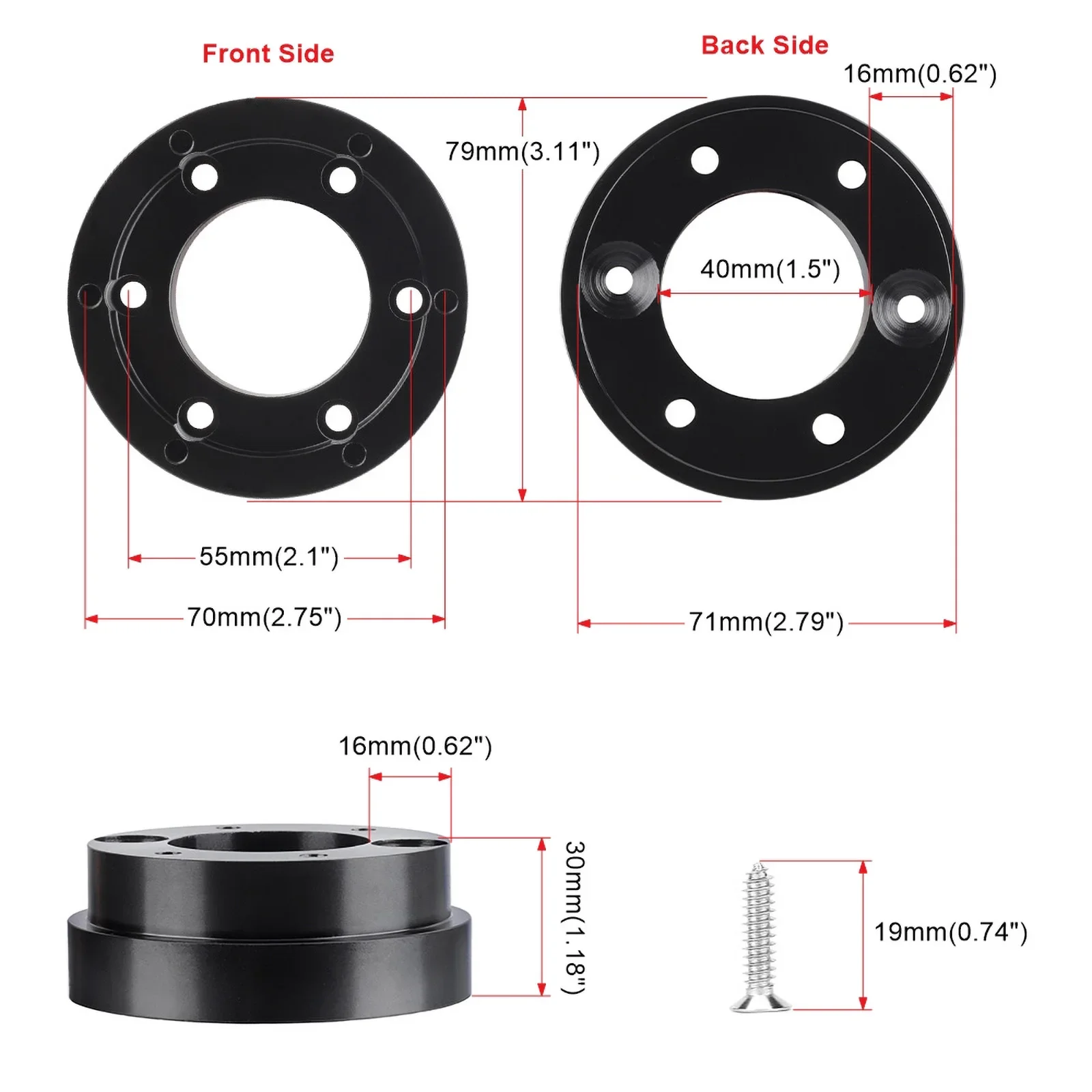 CNSPEED Auto Sport Drifting Steering Wheels 350mm 14inch With Adapter Plate 70mm PCD For Logitech G29 G920 G923 For Racing Game