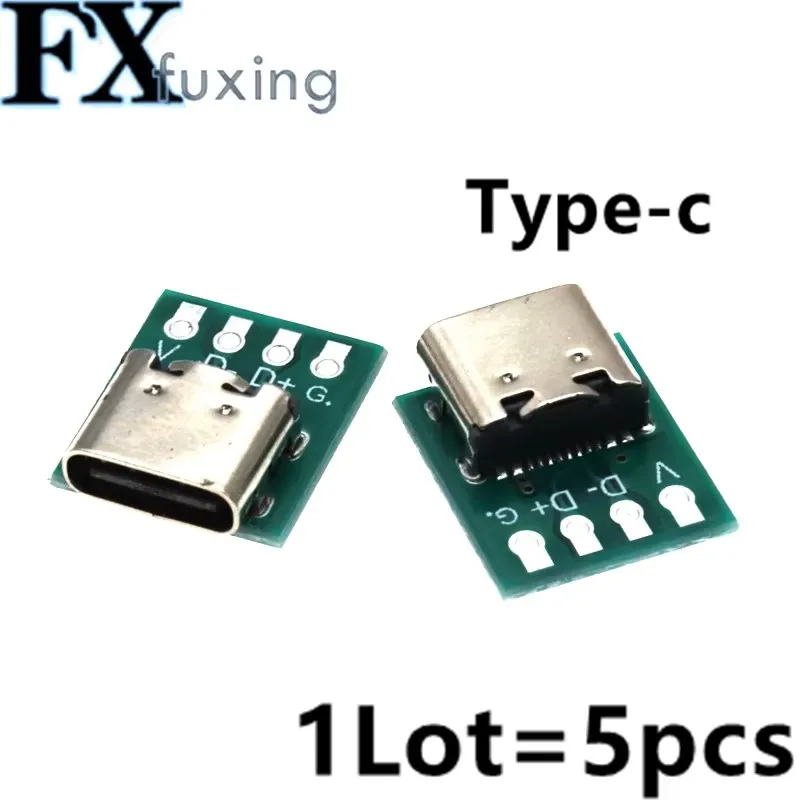 10/5/1Pcs TYPE C USB 3.1 Type C Connector 16 Pin To 2.54mm Test PCB Board Plate Adapter Socket For Data Line Wire Cable Transfer