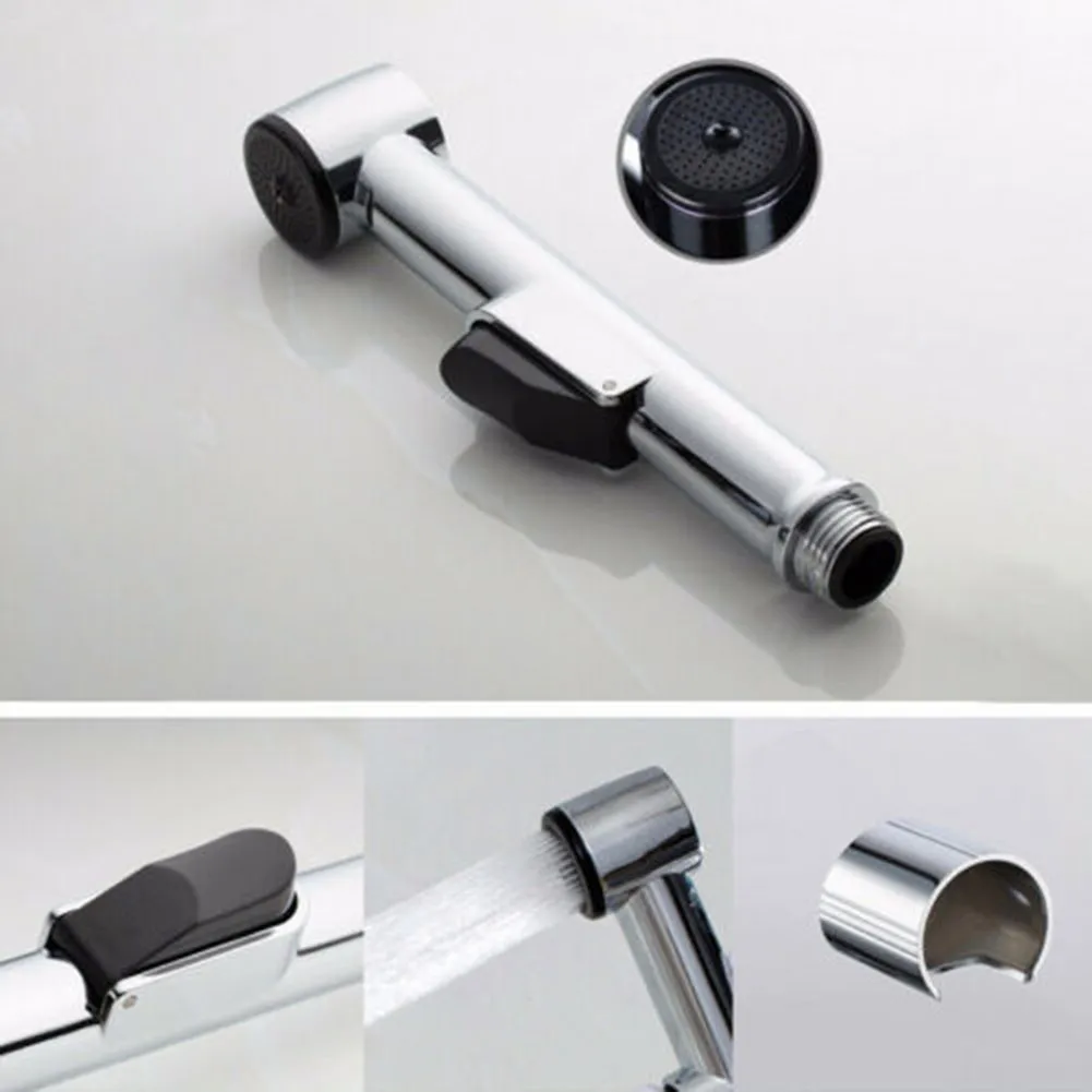 Toilet Bidet Handheld Douche Spray Nozzle ABS Hygienic Shower Head Hose Bracket Self Cleaning Shower Head Hand Faucet