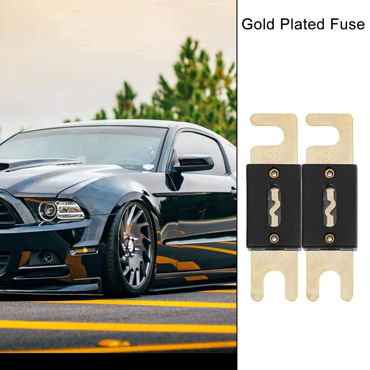 

5pcs ANL Fuse Inline Gold Plated Car Audio Zinc Alloy High Conductivity Heat Resistant Circuit Protection Overcurrent