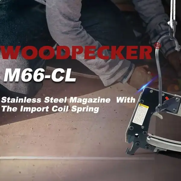 WOODPECKER M66CL Pneumatic Clinching Clipper with Galvanized Clinch Clips for Spring Mattress, Car Seat
