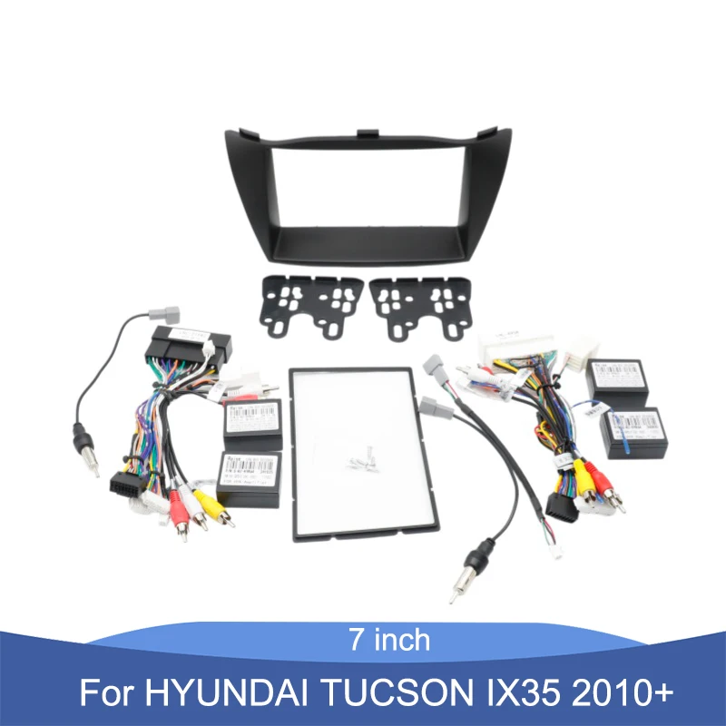 For Hyundai Tucson IX35 2010-2015 7 Inch Radio Fascia Frame Harness CANBUS Dash Kit