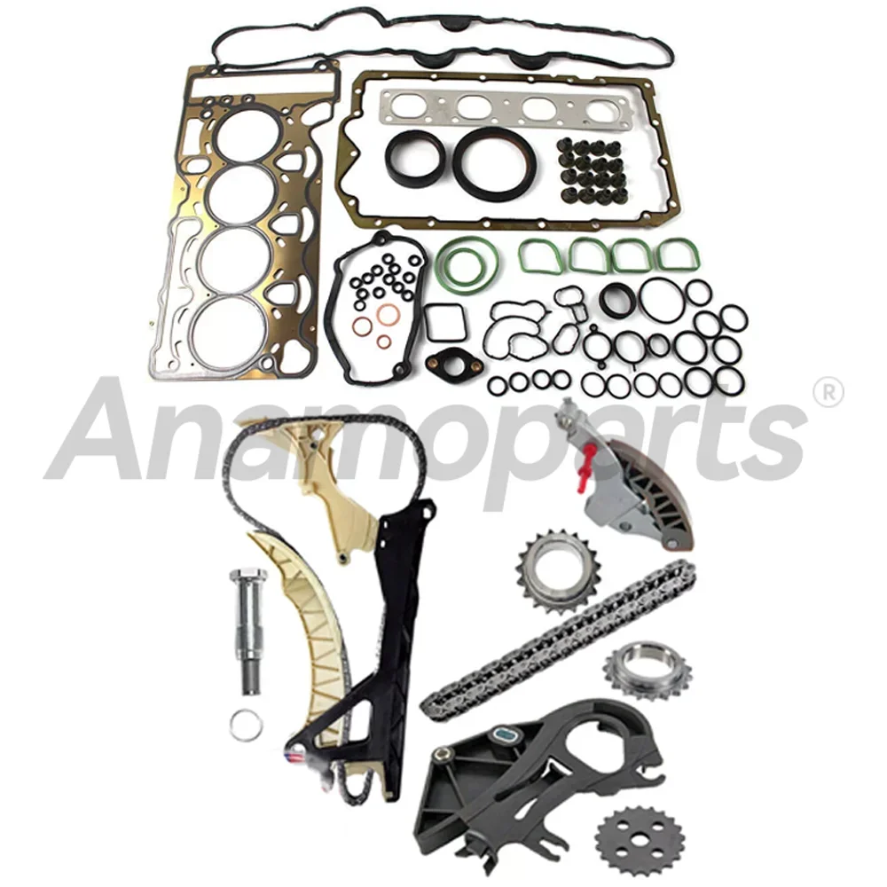for 2005-2015 BMW 118i 120i 318i 320i N46 B20 engine timing chain oil pump transmission chain full gasket repair kit 11217516040 - view 6