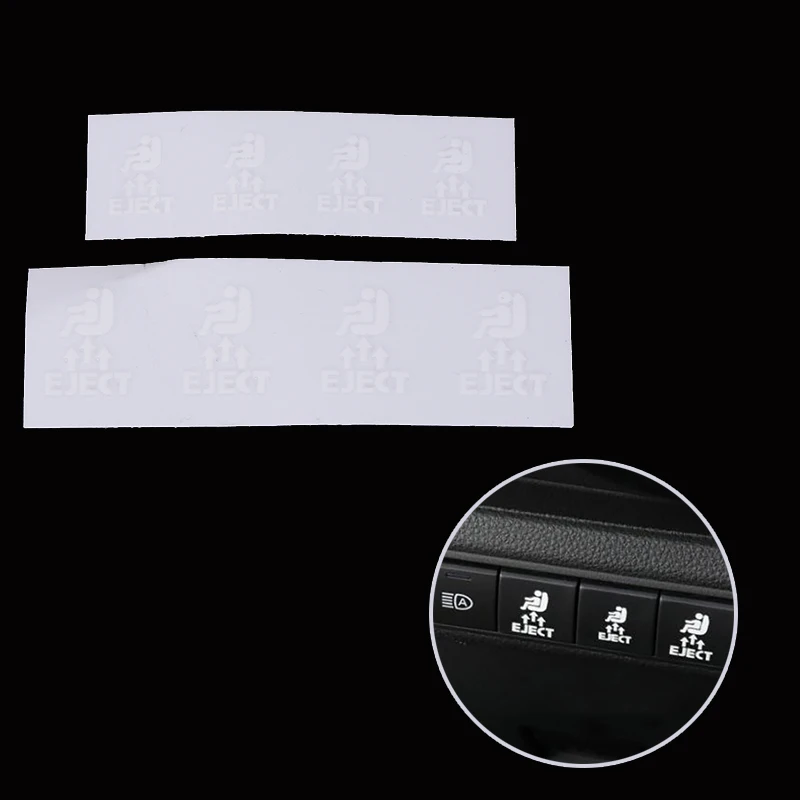 Fits Blank Car Instrument Buttons Eject Blank Car Button Decal Sticker, Fits All Blank Car Buttons White