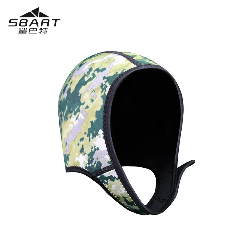 Capô De Mergulho, 2.5mm Neoprene Thermal Diving Cap, Stretchable Surf Swimming Cap Com Chin Strap para Adultos/Crianças