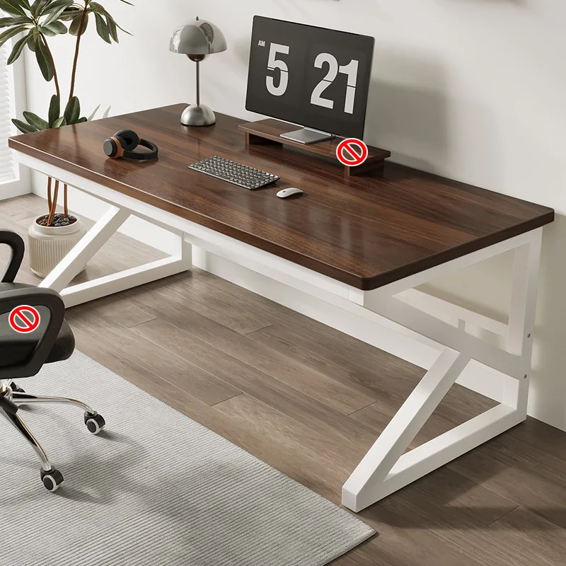 Solid wood computer desk student home study office long table workbench double small