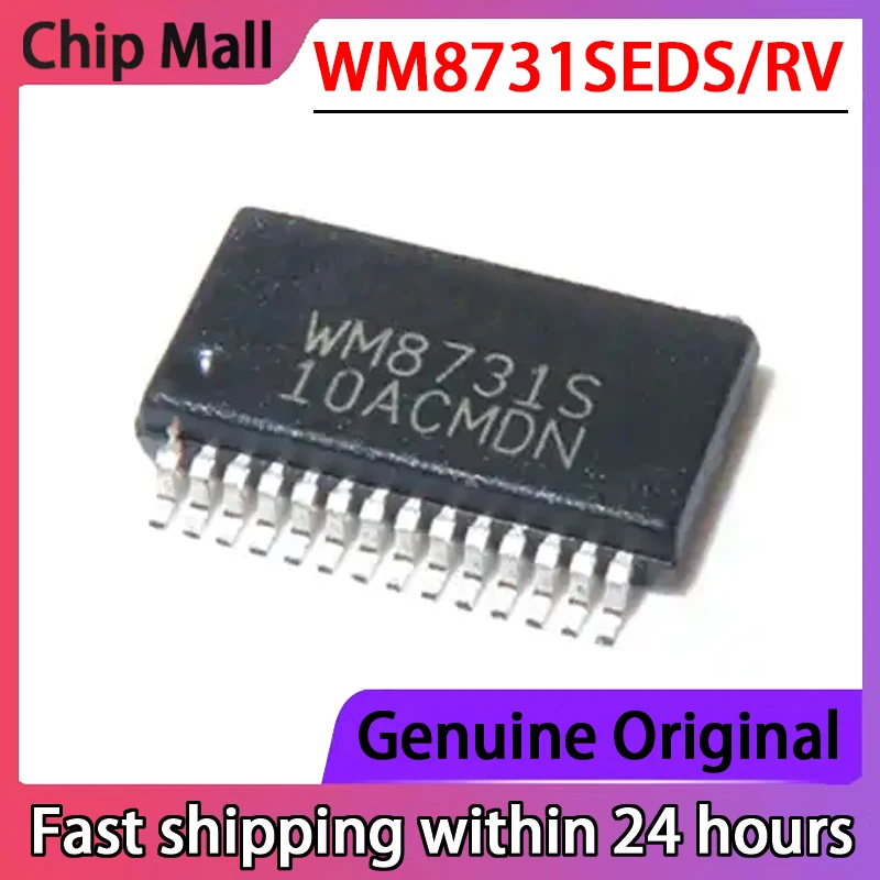 1PCS New Original WM8731SEDS/RV WM8731S SSOP-28 Audio Codec in Stock