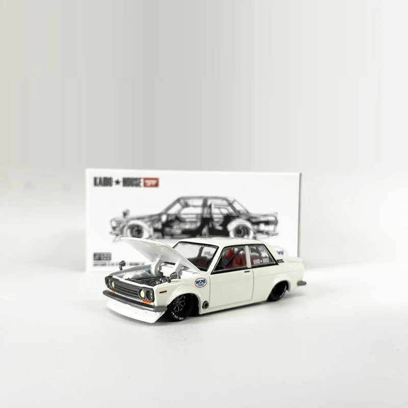 MINIGT+Kaido House 1:64 Modellauto Datsun 510 Street Nismo V2 Legierung offene Motorhaube Fahrzeug # KHMG122